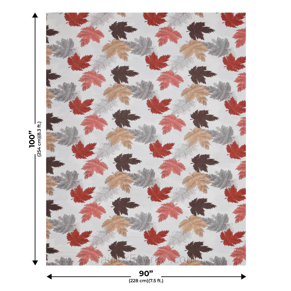 Maple Leaf Reddish Dohar Blanket